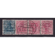 ALEMANIA 1921 ESTAMPILLAS SE-TENANT ZUSAMMENDRUCKE USADA QUE ES MUCHO MAS ESCASA MI WK2 RARISIMA 600 EUROS